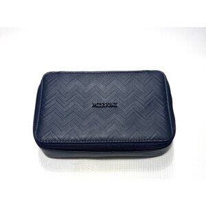 MISSONI Delta Airlines Blue Chevron Travel Case Toiletry Bag CASE ONLY